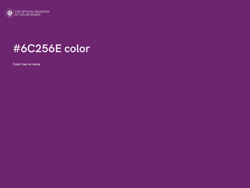 #6C256E color image