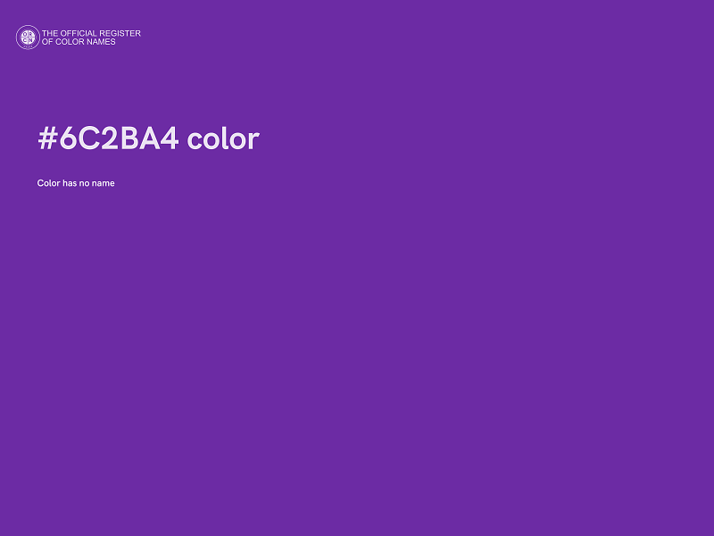 #6C2BA4 color image