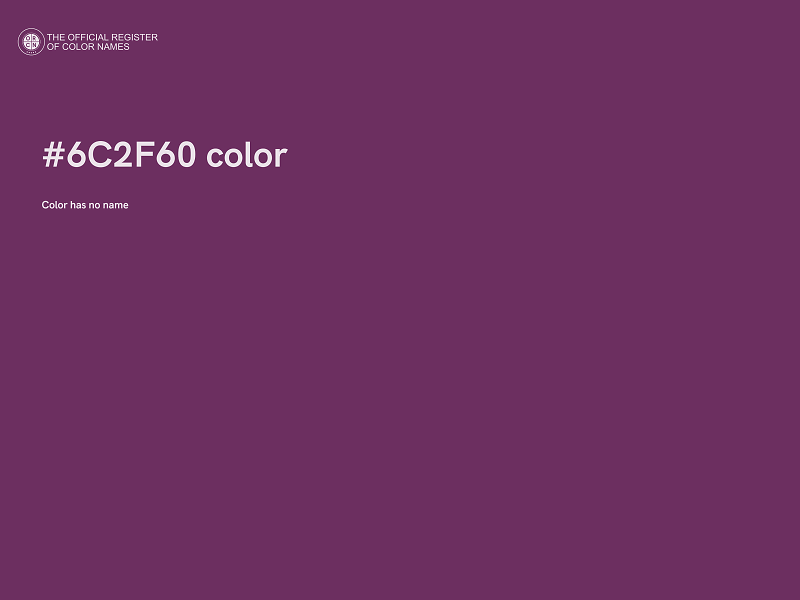 #6C2F60 color image