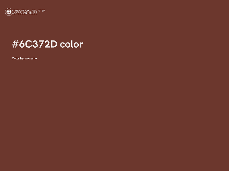 #6C372D color image