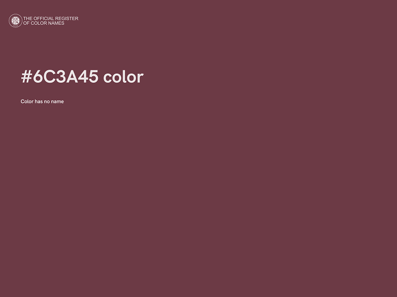 #6C3A45 color image