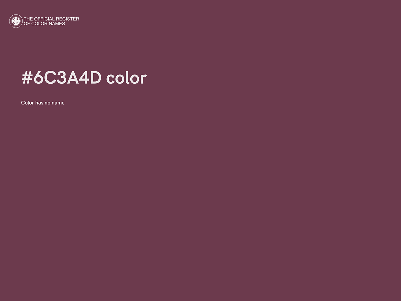 #6C3A4D color image