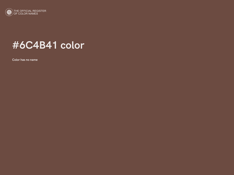 #6C4B41 color image