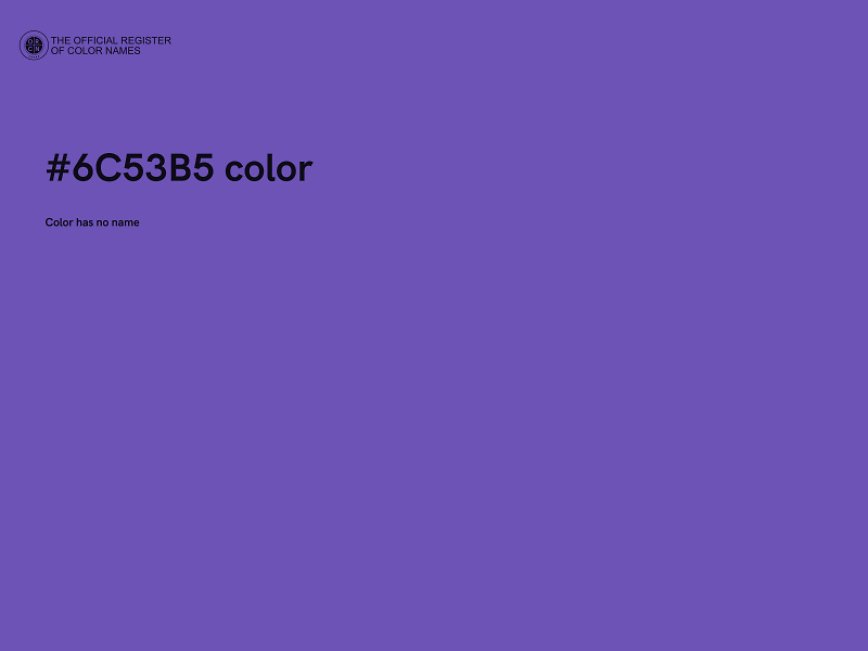 #6C53B5 color image