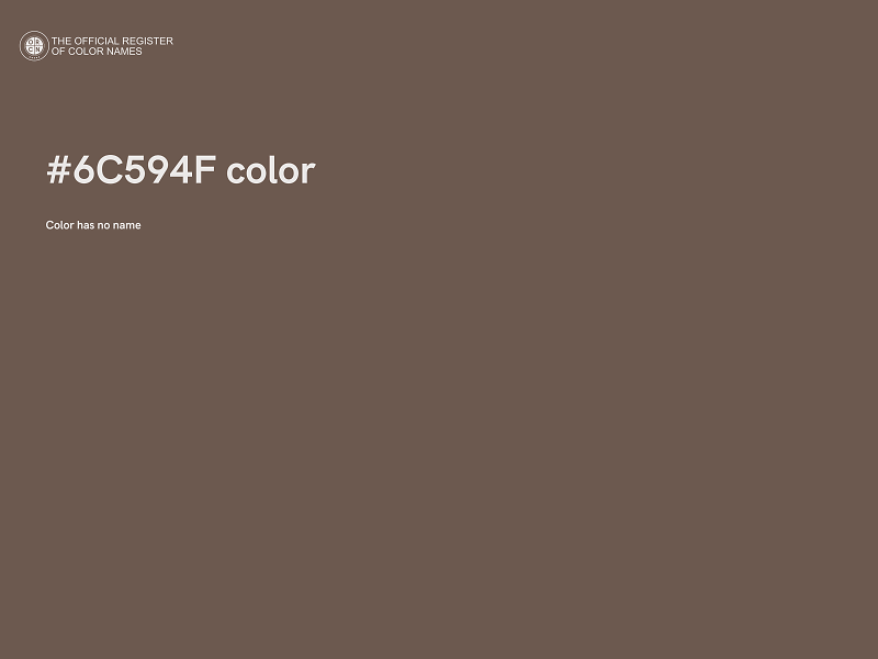 #6C594F color image