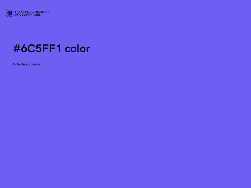 #6C5FF1 color image