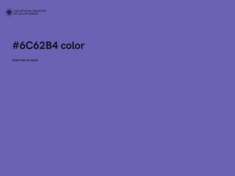 #6C62B4 color image