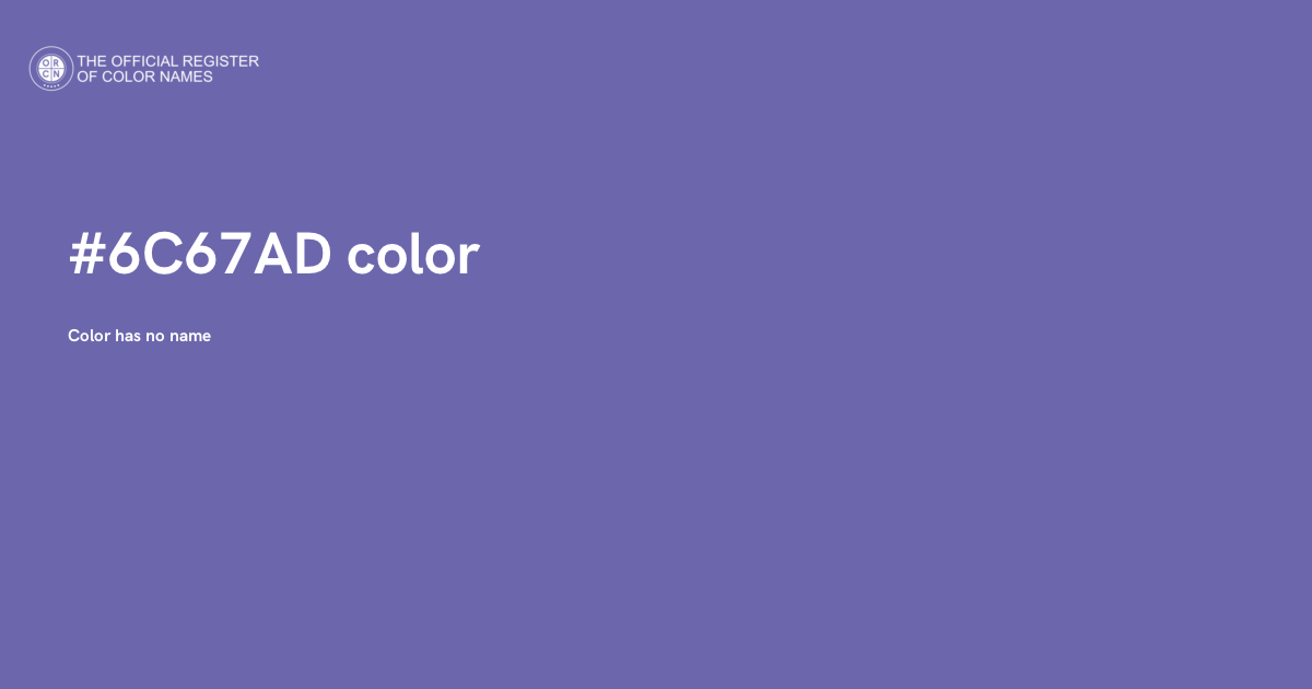 Color #6C67AD - The Official Register of Color Names