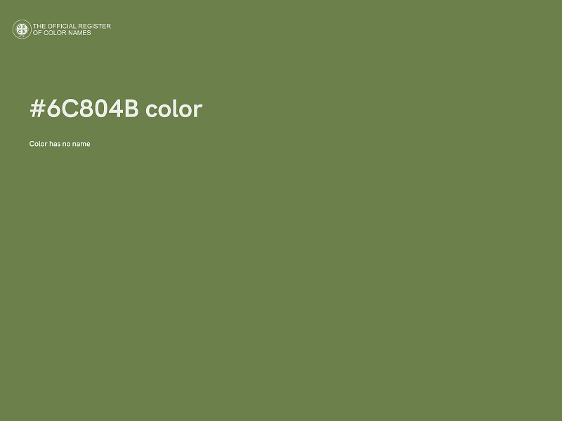 #6C804B color image