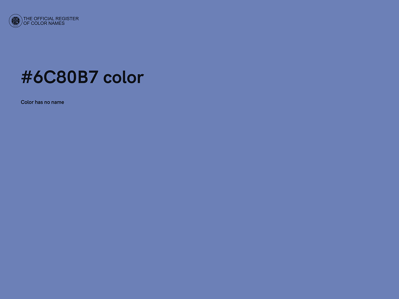 #6C80B7 color image