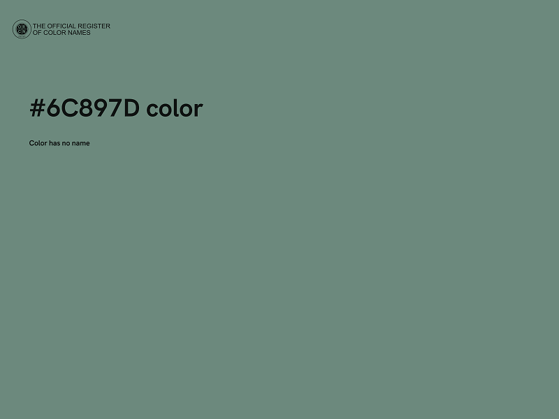 #6C897D color image