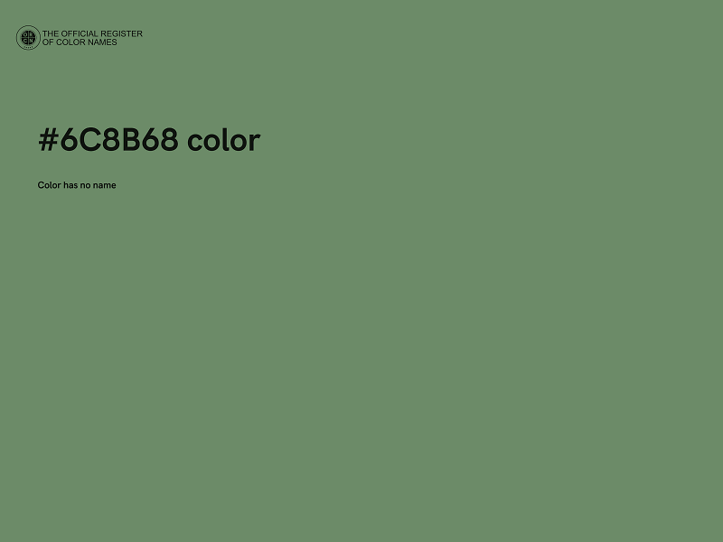 #6C8B68 color image