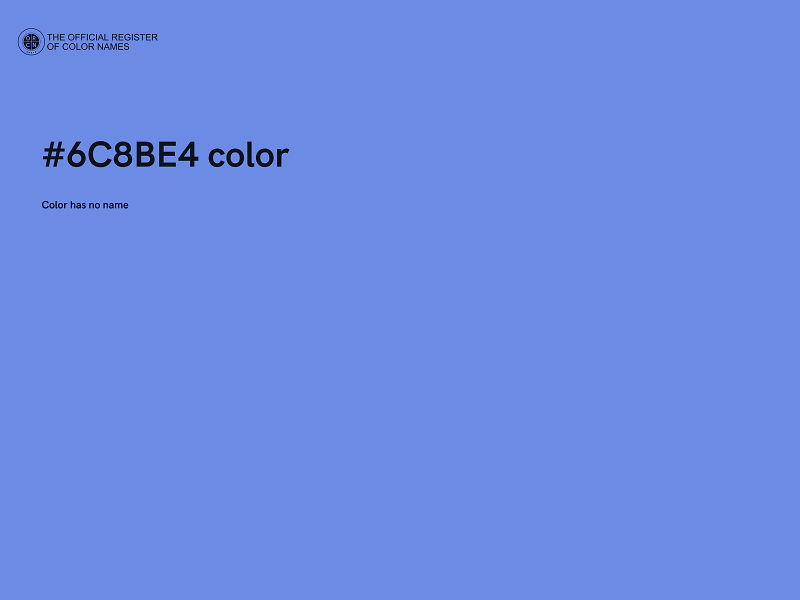 #6C8BE4 color image