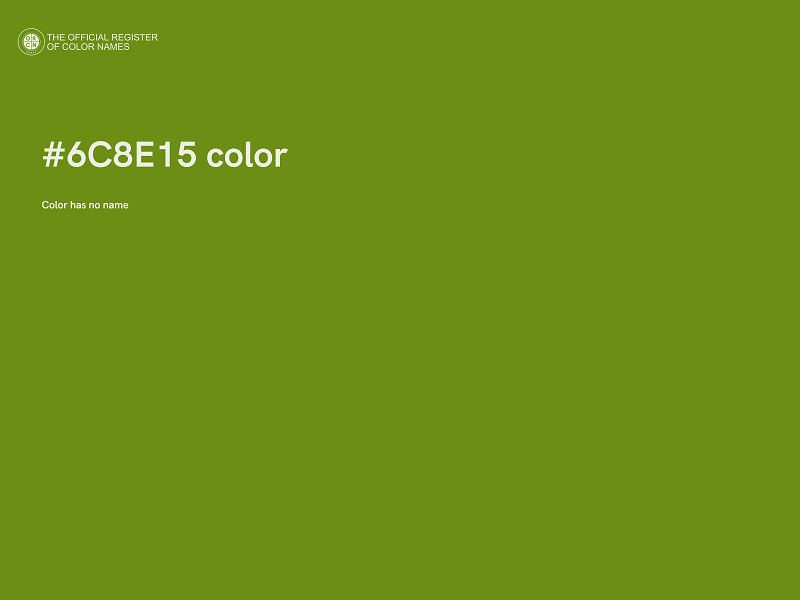 #6C8E15 color image