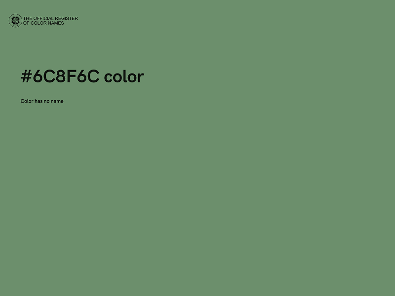 #6C8F6C color image