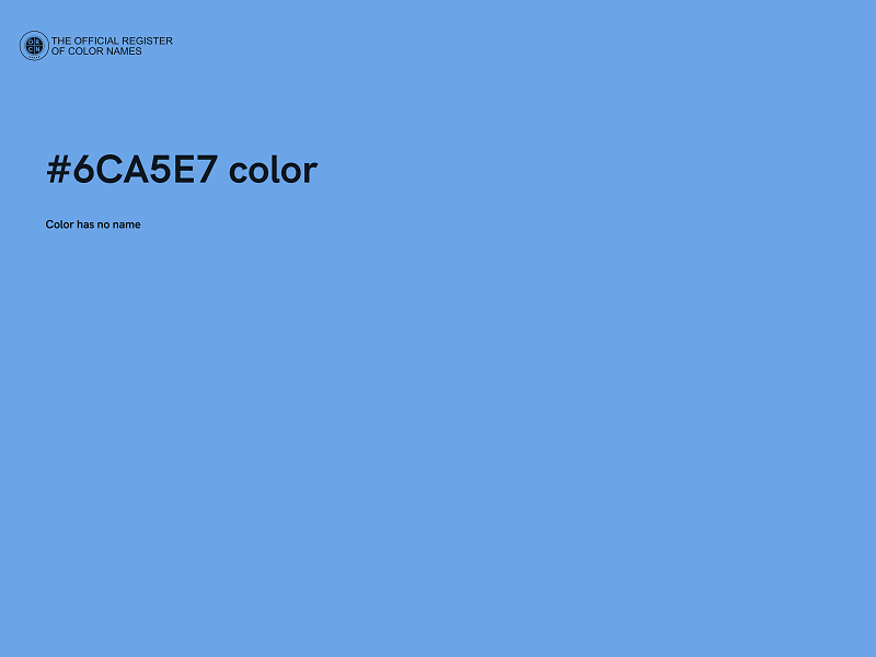 #6CA5E7 color image