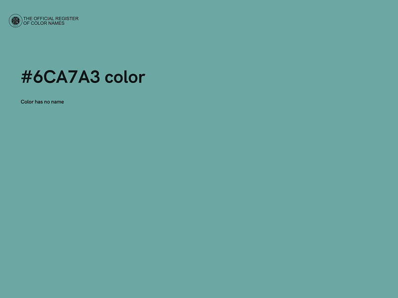 #6CA7A3 color image