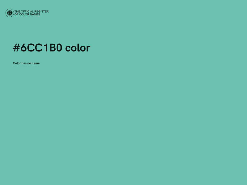 #6CC1B0 color image