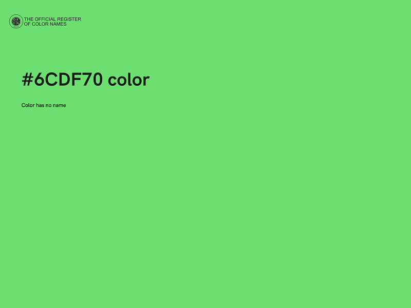 #6CDF70 color image