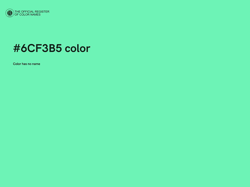 #6CF3B5 color image