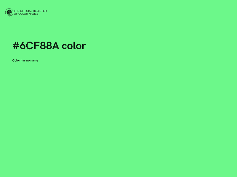 #6CF88A color image