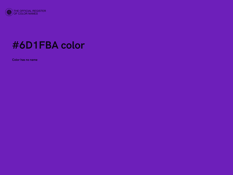 #6D1FBA color image