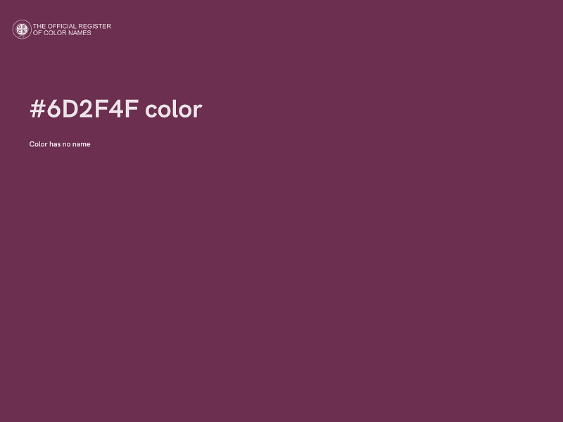 #6D2F4F color image