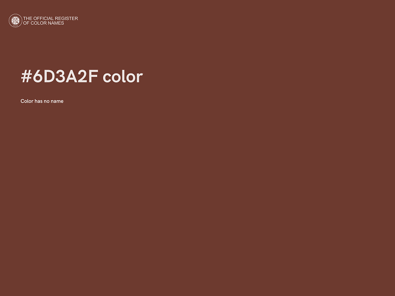 #6D3A2F color image