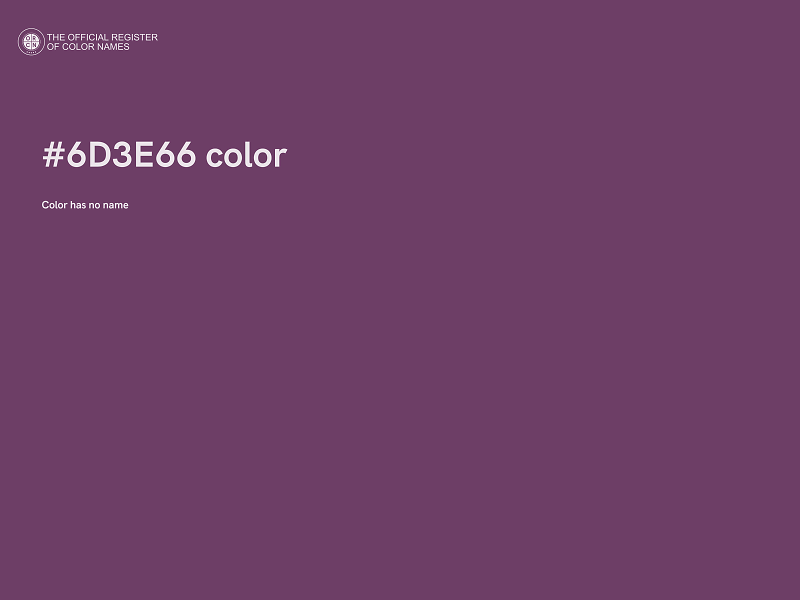 #6D3E66 color image