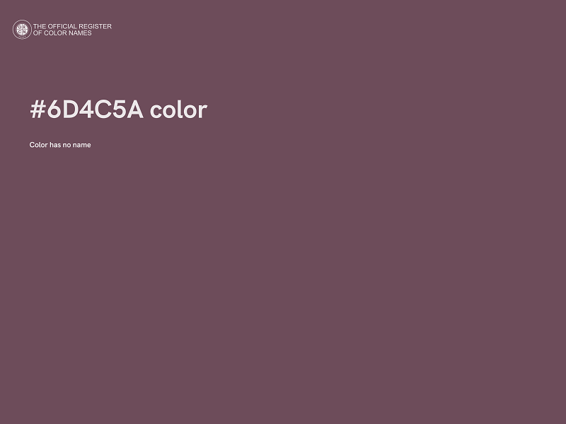 #6D4C5A color image