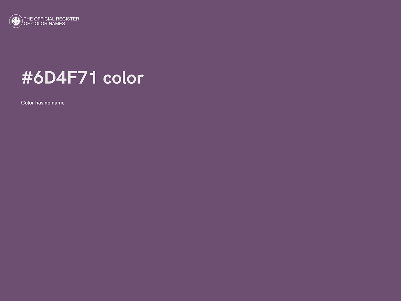 #6D4F71 color image