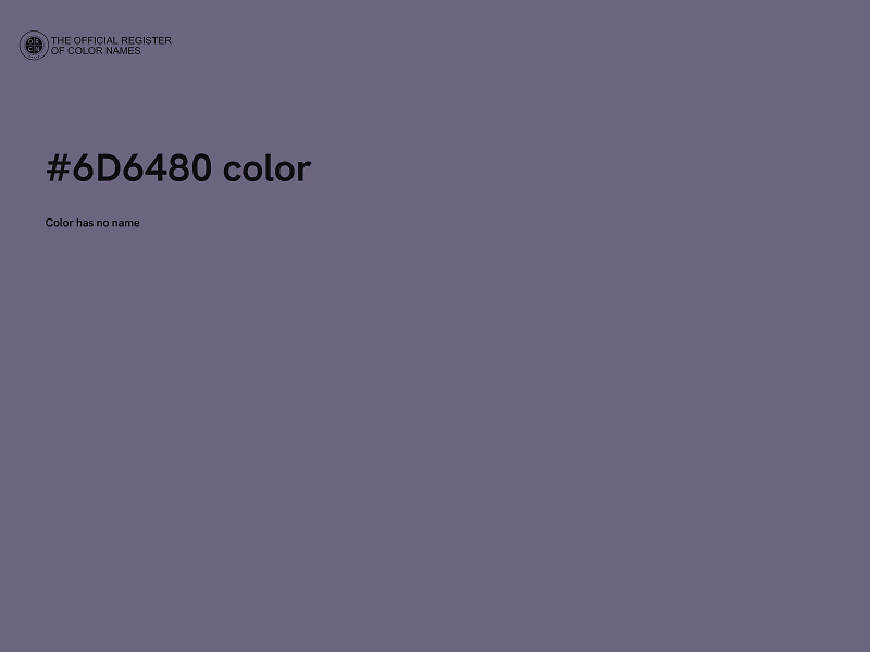 #6D6480 color image