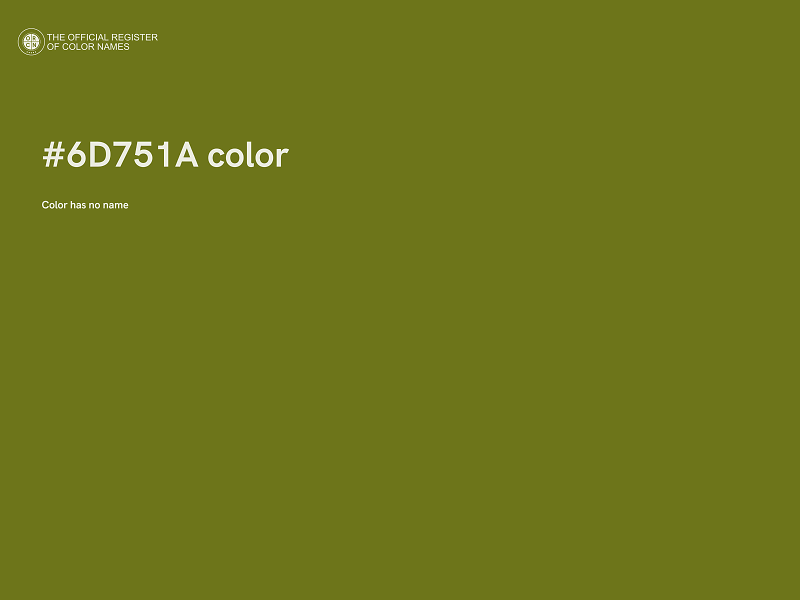 #6D751A color image