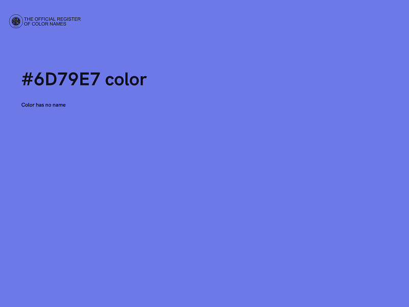 #6D79E7 color image