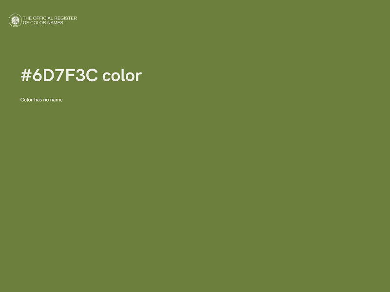 #6D7F3C color image