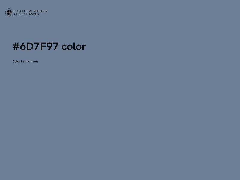 #6D7F97 color image