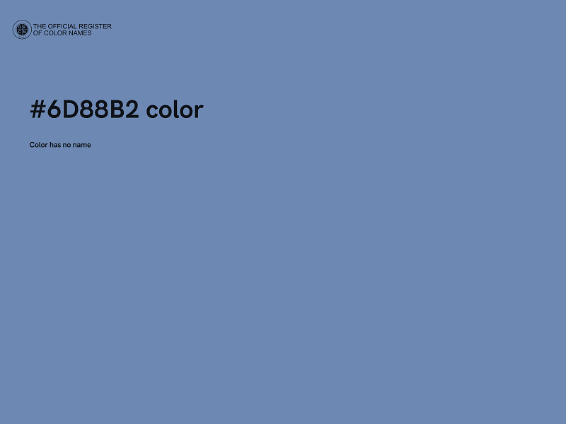 #6D88B2 color image