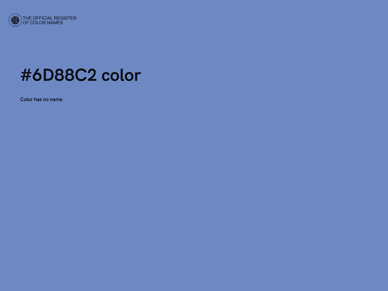 #6D88C2 color image