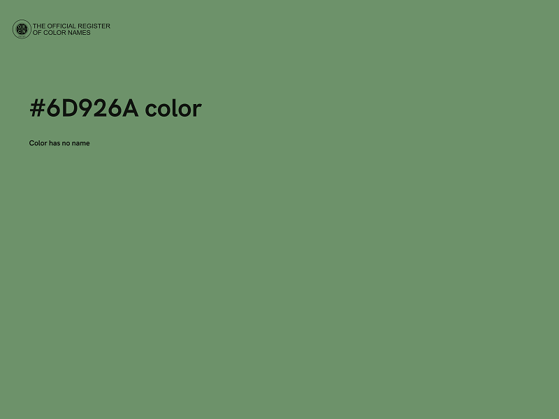 #6D926A color image