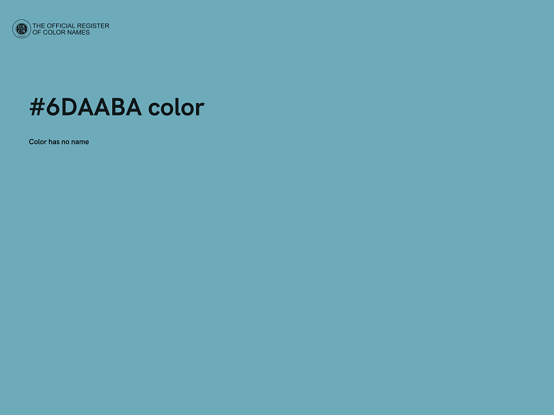 #6DAABA color image