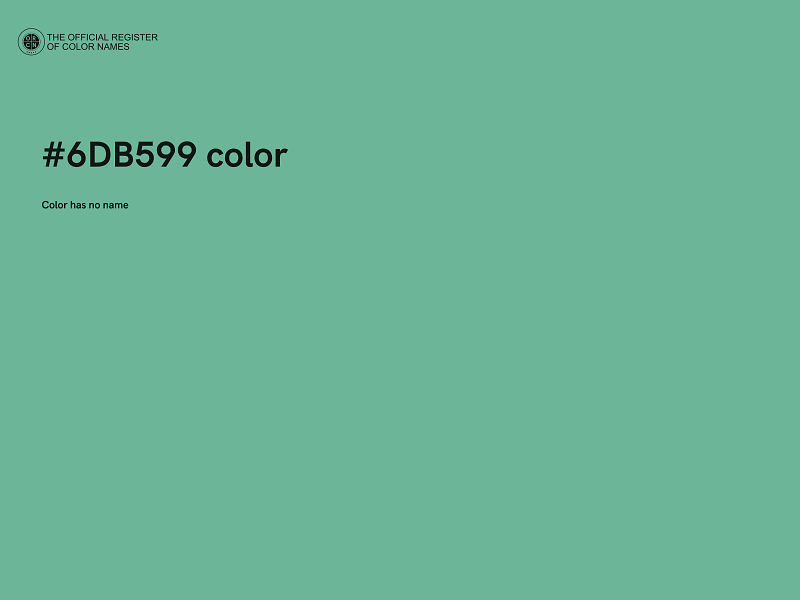 #6DB599 color image