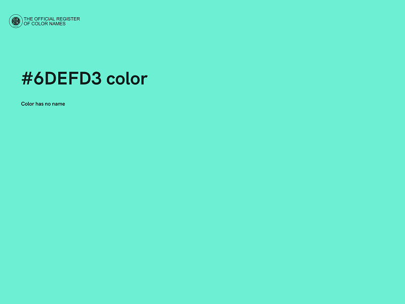 #6DEFD3 color image