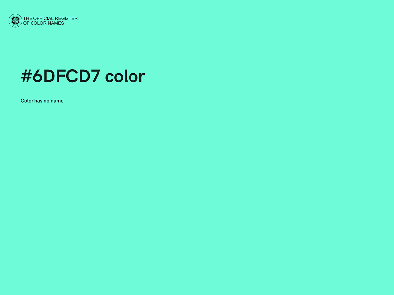 #6DFCD7 color image