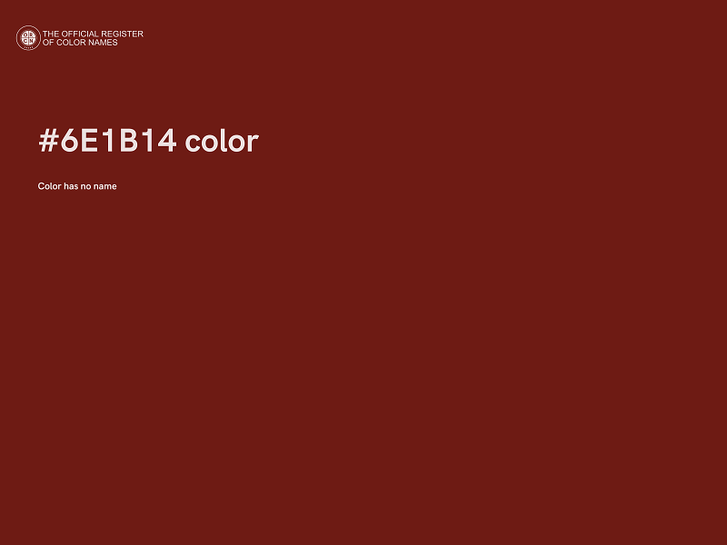 #6E1B14 color image