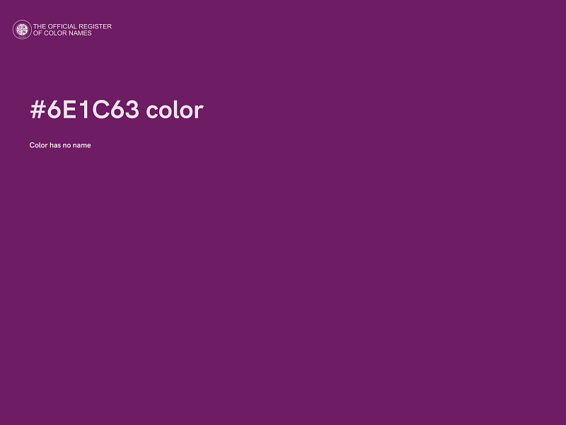 #6E1C63 color image