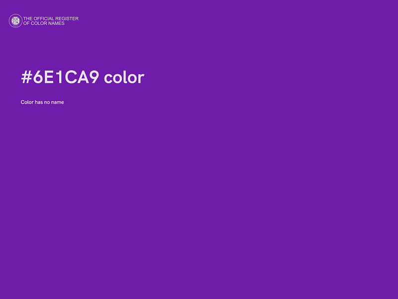 #6E1CA9 color image