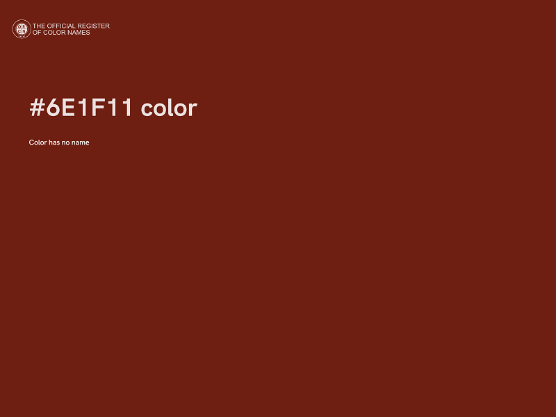 #6E1F11 color image