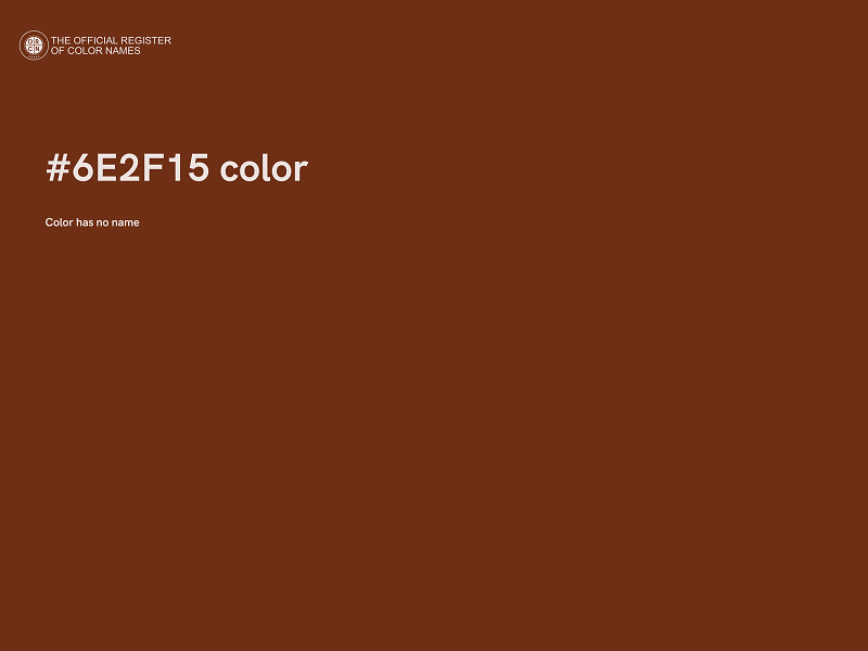 #6E2F15 color image