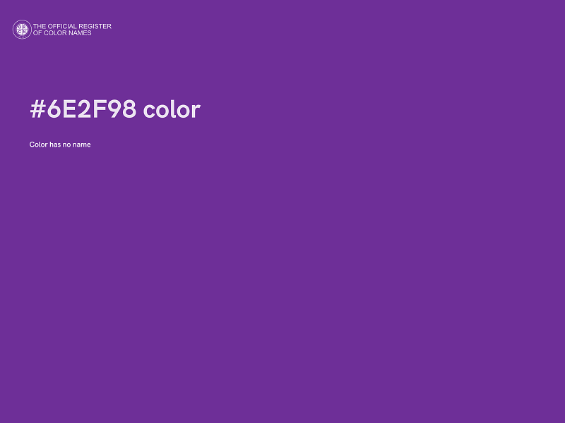 #6E2F98 color image