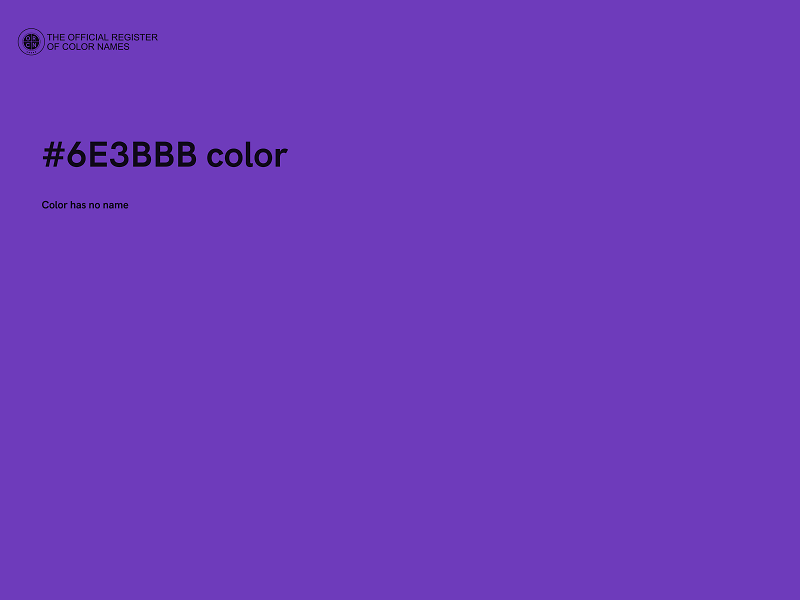 #6E3BBB color image